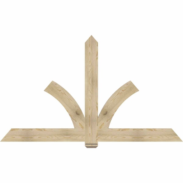 Ekena Millwork Redmond Rough Sawn Timber Gable Bracket, Douglas Fir, 84"W x 49"H x 2"D x 6"F, 14/12 Pitch GBW084X49X0206RED00RDF - main